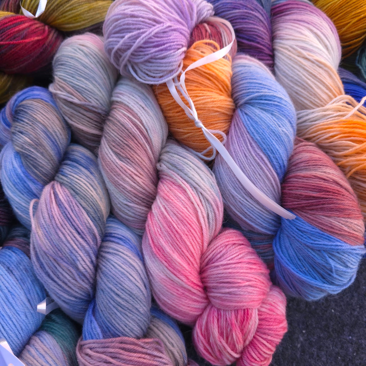 1kg set hand dyed 4-ply sock yarn A-02
