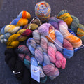 1kg set hand dyed 4-ply sock yarn A-02