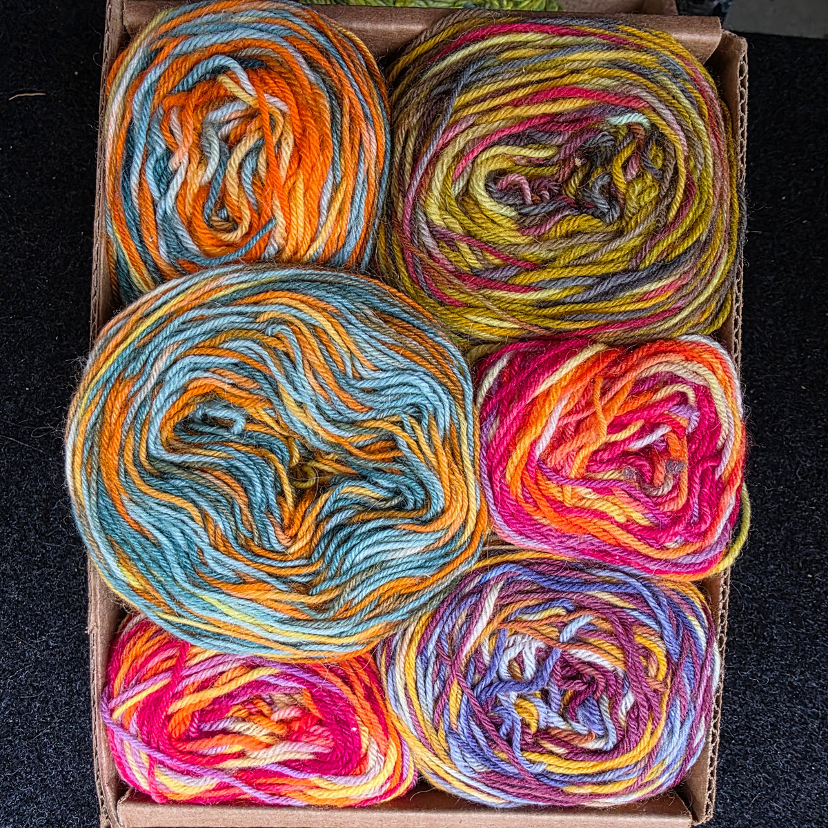 300g set hand-dyed sock yarn  s300-19