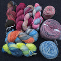 1kg set hand dyed 4-ply sock yarn A-03
