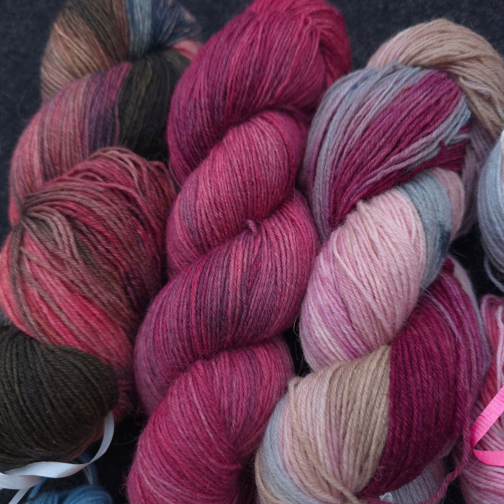 1kg set hand dyed 4-ply sock yarn A-03
