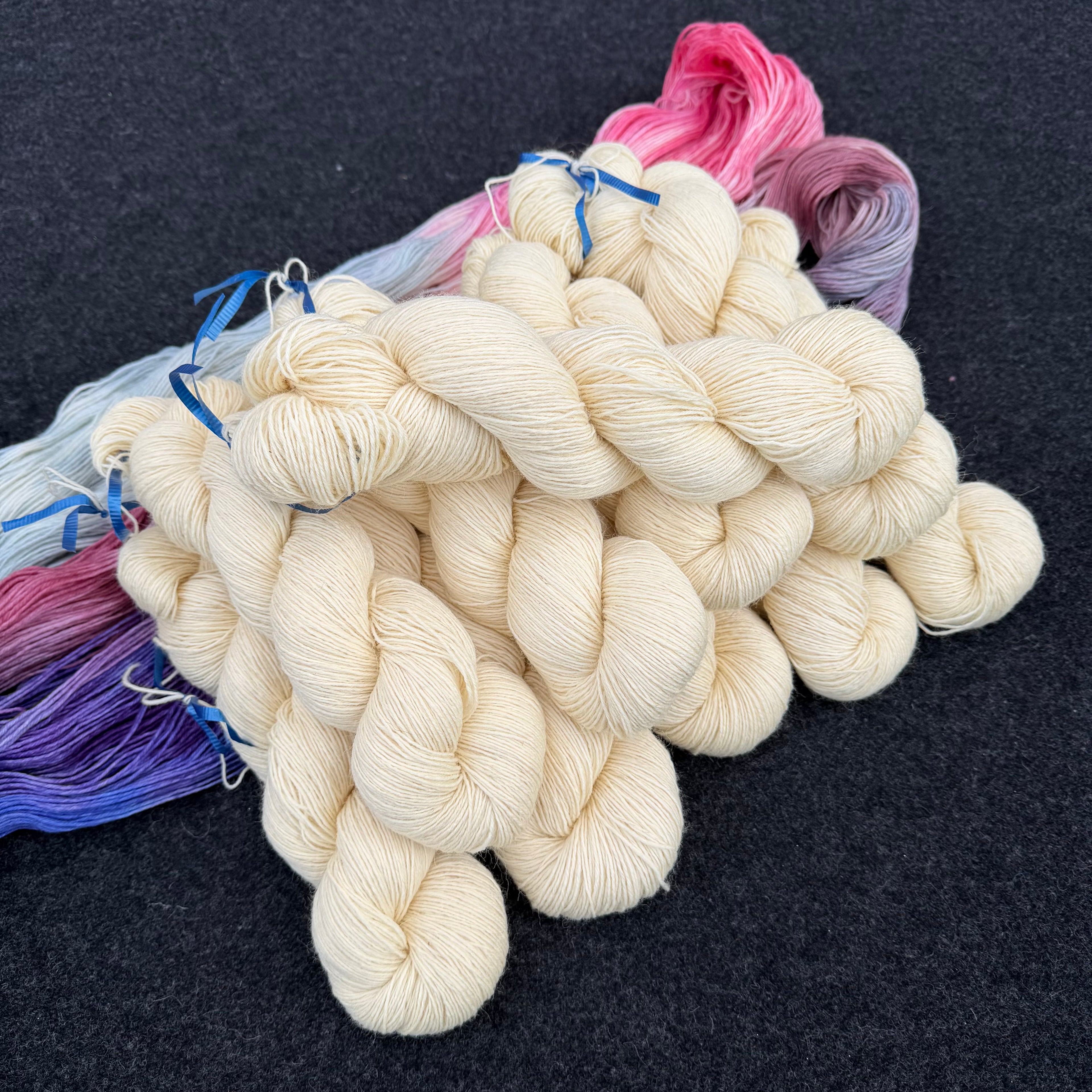 undyed 4-ply sock yarn