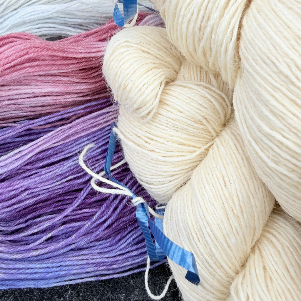undyed 4-ply sock yarn