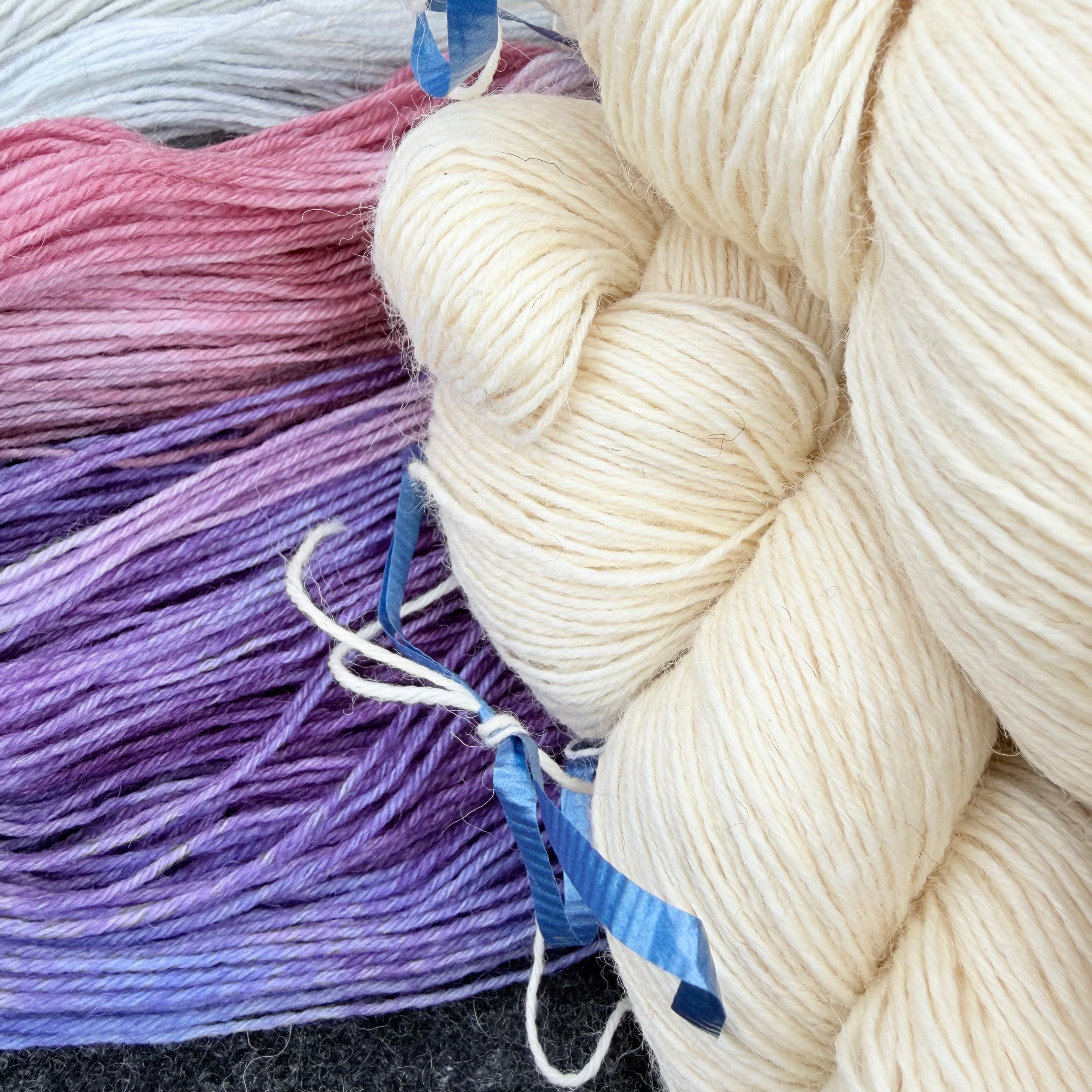 undyed 4-ply sock yarn